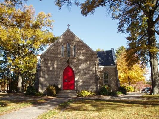 "The church with the red doors next to Whole Foods"