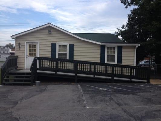 Back entrance to Home Search Real Estate at 129 Henderson Drive, Jacksonville, NC 28540