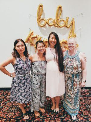 The hosts of our baby shower and my beautiful aunties