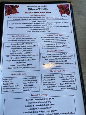 Breakfast Menu (2additional pages)