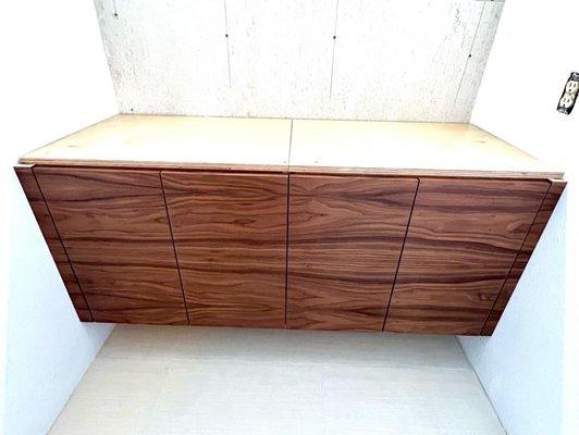 Floating vanity horizontal grain Walnut