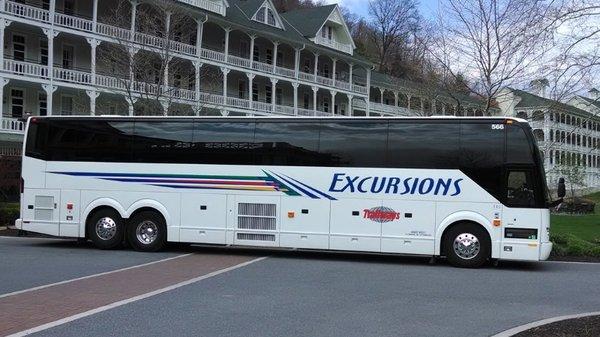 Excursions Trailways can make sure your group travels in luxurious safety on one of our modern charter buses.