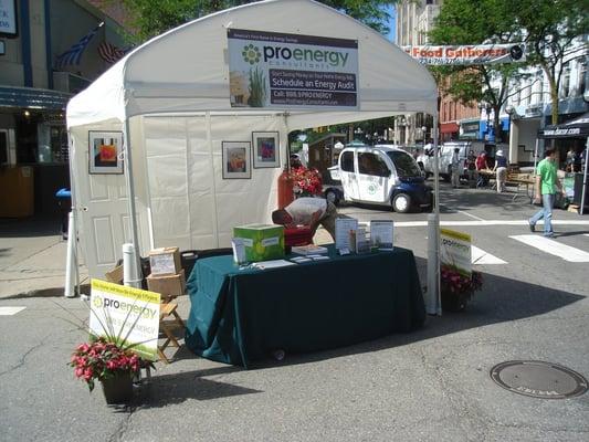 Pro Energy Consultants booth at the Ann Arbor Green fair.