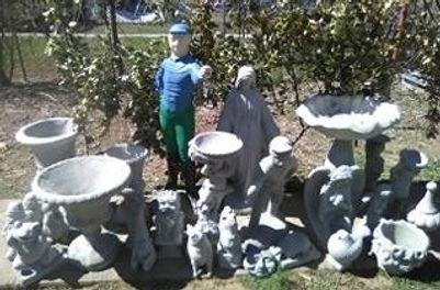 Concrete statues sold  locally (Waynesboro, Hagerstown, Thurmont, &  Greencastle)  benches  birdbaths planters people  animals angels & more