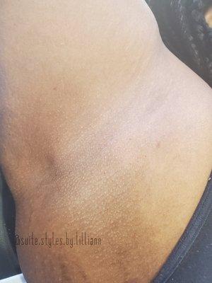 Waxed under arms