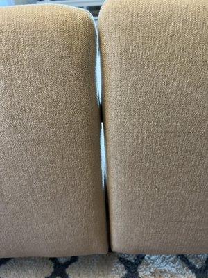 Gaps in couch.