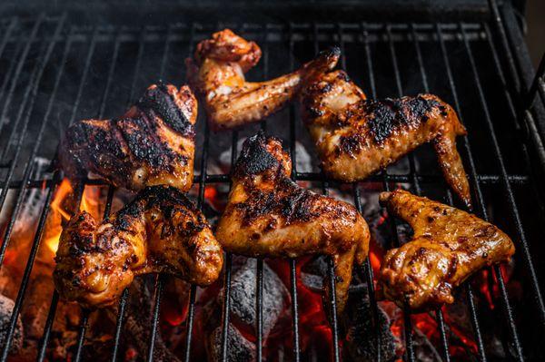 Smoked whole chicken wings