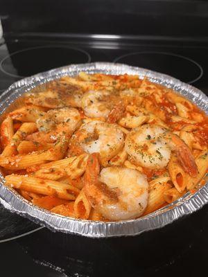 Garlic Shrimp Penne