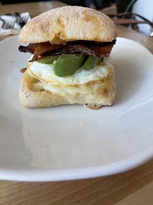 Egg sandwich with bacon - so delicious!