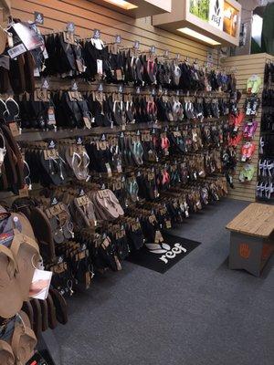 I've never seen so many sandals