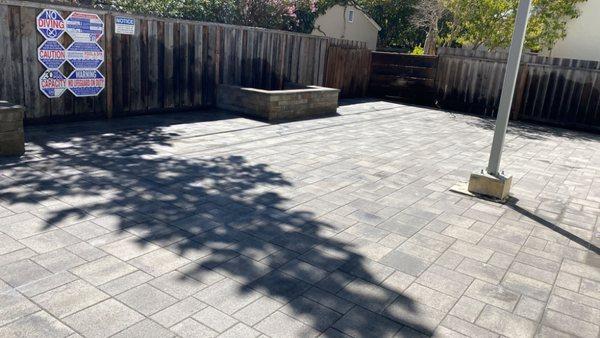 Awesome pavers and planter box that were installed on a beautiful home.