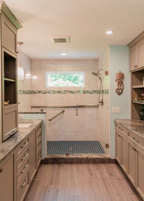 Bathroom remodel with tile shower in Rochester MN by Elias Construction