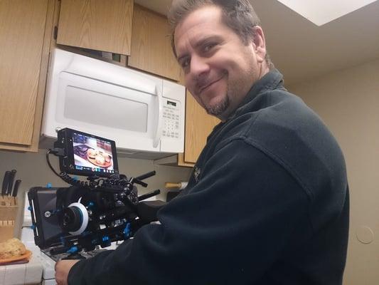 Filming a cooking show with the Sony A7S 4K camera and Atomos Shogun 4K recorder.