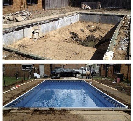 Pool renovation.