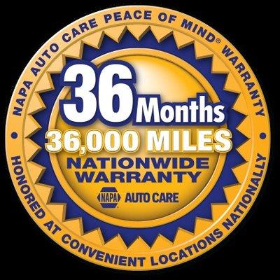 NAPA Auto Care Peace of Mind Warranty