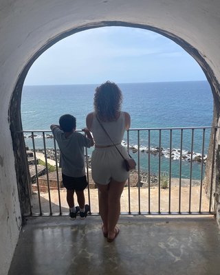 Overlooking the sea at El Morro in Viego San Juan, Puerto Rico