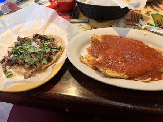 Carne asada Street Taco and Chile Poblano