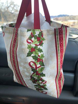 Handmade shopping bag.