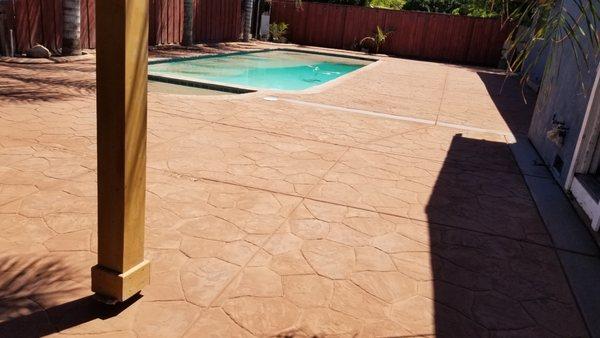 Stamped concrete and color