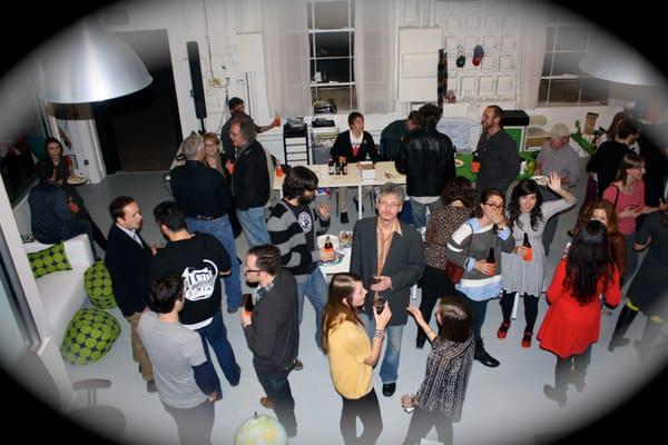 We sometimes host parties. Team Clermont staff, industry guests and friends in our Athens, Georgia HQ.   (photo: nelson wells)