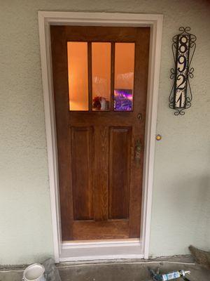 100 year old refinished original front door.