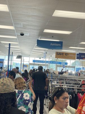 Longest retail line in history. 1 cashier running the ENTIRE STORE