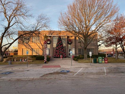 Great decorations from the holiday. Looks like it was the scene for "Back to the Future".