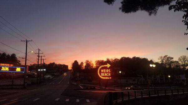 We are right at the Weirs Beach sign, across from the drive in! 
Beautiful view of Weirs Beach!