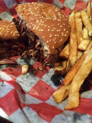 Brisket and fresh cut fries