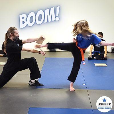 We use developmentally appropriate elements of the martial arts as a vehicle for physical, intellectual, emotional, & social lessons.