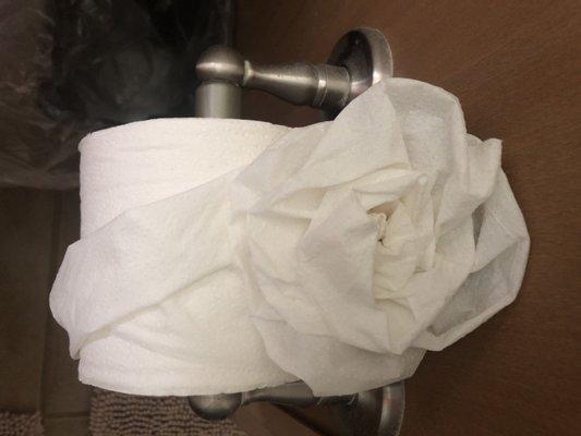 Toilet paper flower