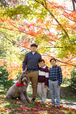 Family portrait session at Bruce Park in Greenwich, CT