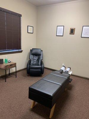 Chiropractic treatment room