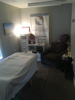 Comfortable safe space where you can unwind and get a rehab massage