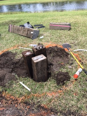 Preparation for fountain installation