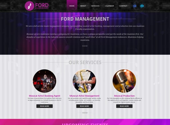 Website for a musical management company