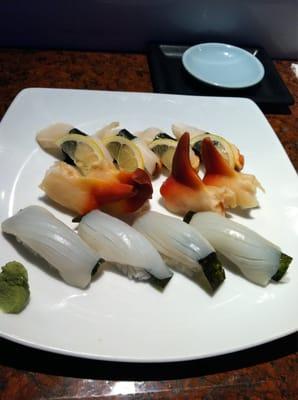 Conch, Surf clam, Ika(squid)