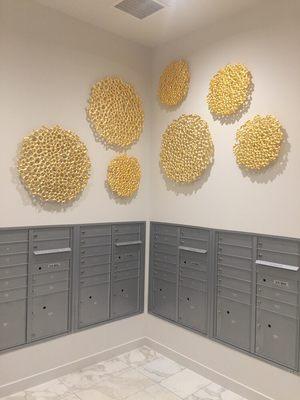 Worked with an Interior Designer to installed these metal art pieces at an apartment complex in Long Beach, CA.