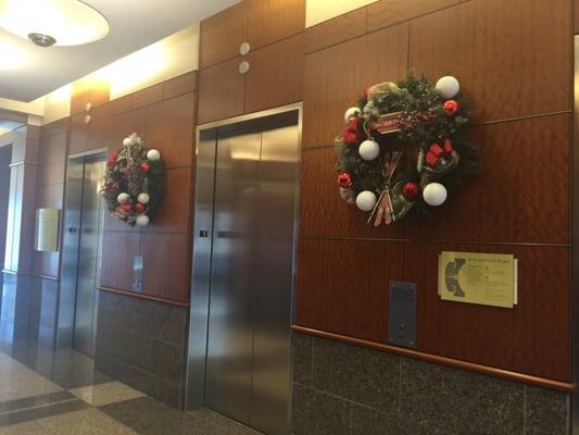 Nice Wreaths by the elevators