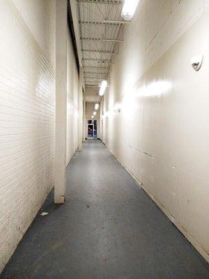 Marple Crossroads Shopping Center - interior of pass-through hallway from front to back lots