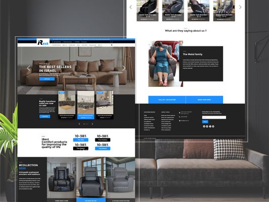 Beautiful and Comfortable Israel Sofa & Furniture Website UI Design Services by Design Alligators