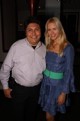 With Valeria Massa, supermodel from Argentina  during fashion week in NYC