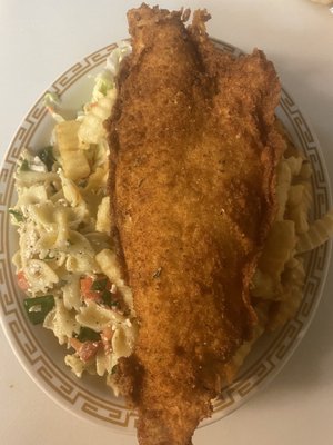 Breaded fish fry dinner ( boneless and skinless)