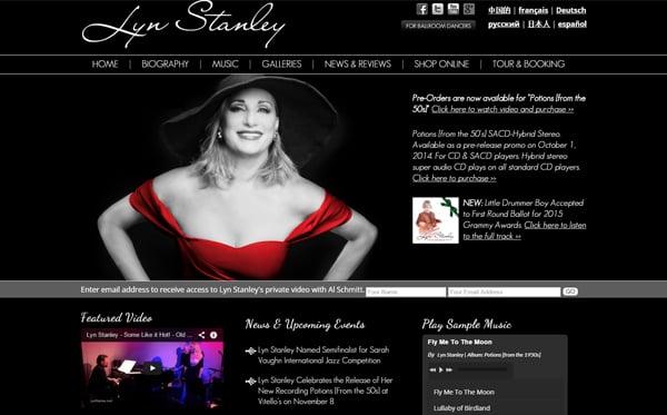 Lyn Stanley website designed by Crown Point Design