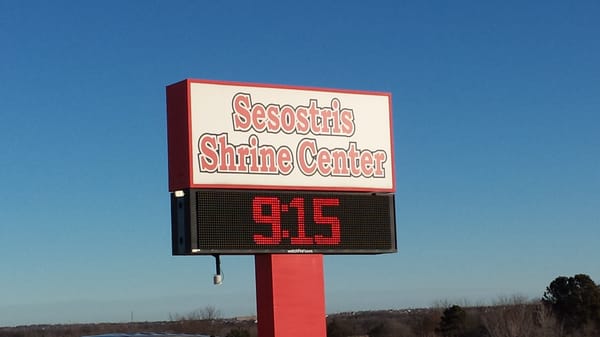 Outdoor sign near highway 77