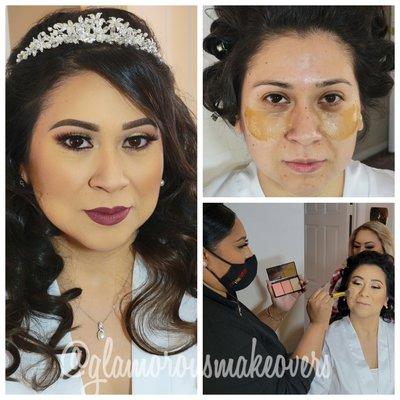 Beautiful bride Makeover hair and makeup