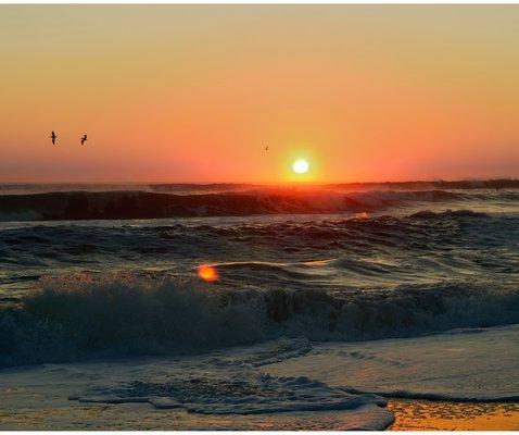 Sunrise on the beaches of the Outer Banks