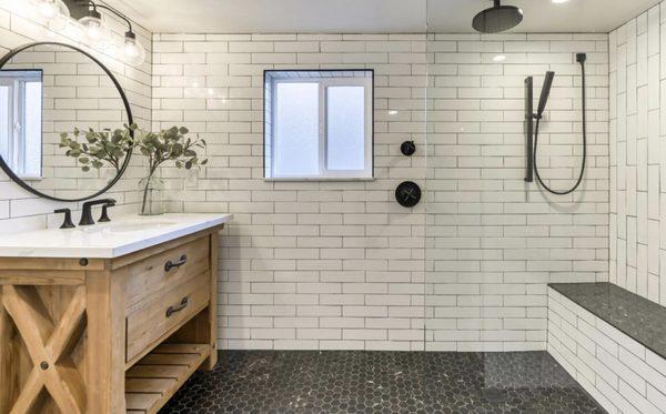 Subway Tile Bathroom Renovation.