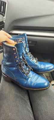 Newly vibrant and revived vintage boots