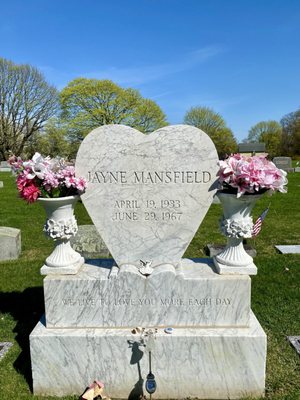 Jayne Mansfield's headstone